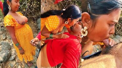 Young Tamil Bhabhi Nude & Blowjob Lover Ther Forest HD